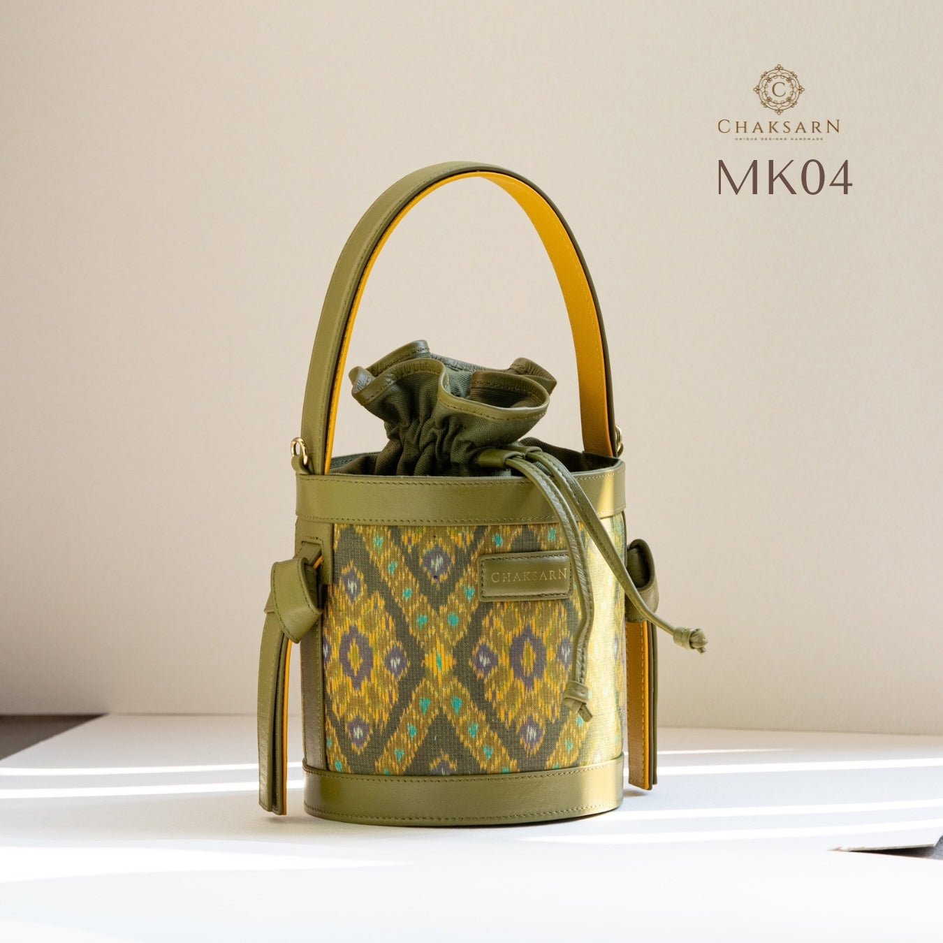 Mini Krathip - Silk Green Fabric (MK04) - Chaksarn