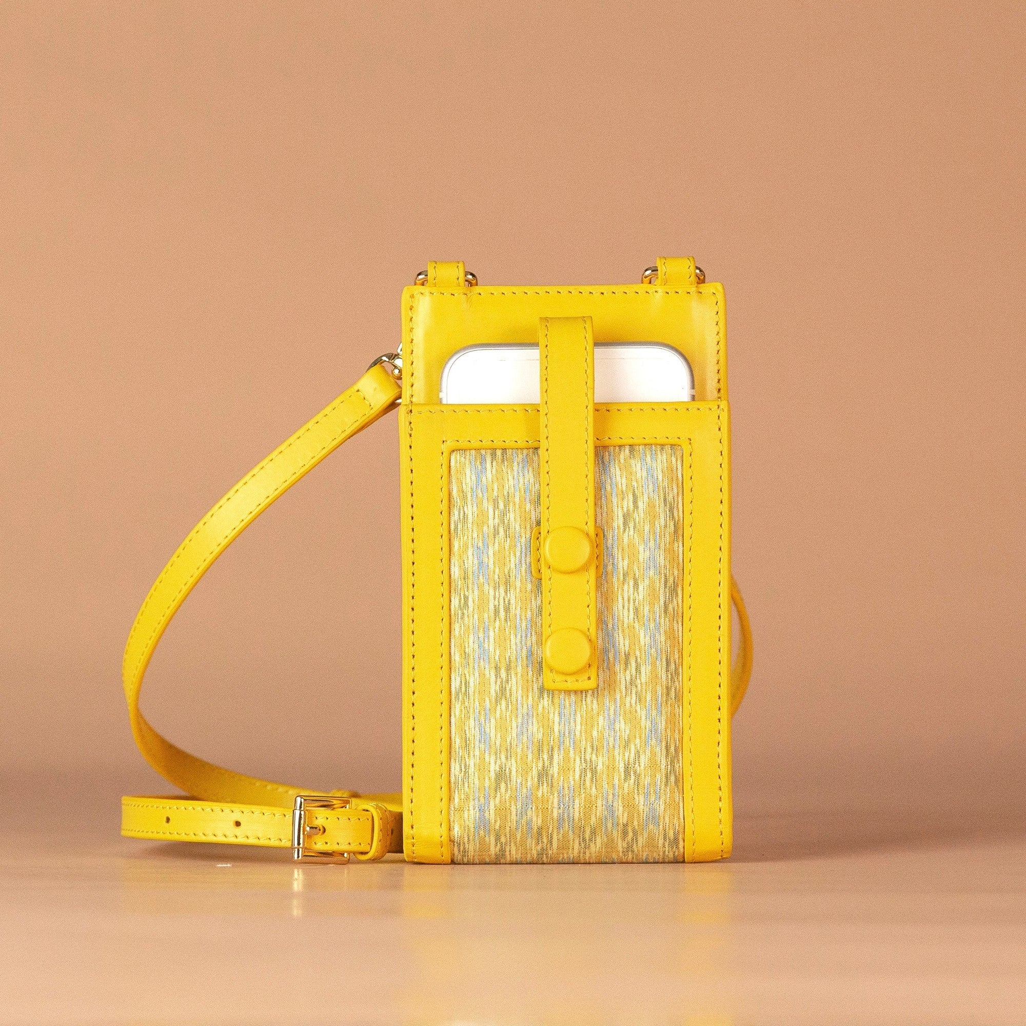 Phone Bag - Light Yellow Mudmee (P17) - Chaksarn