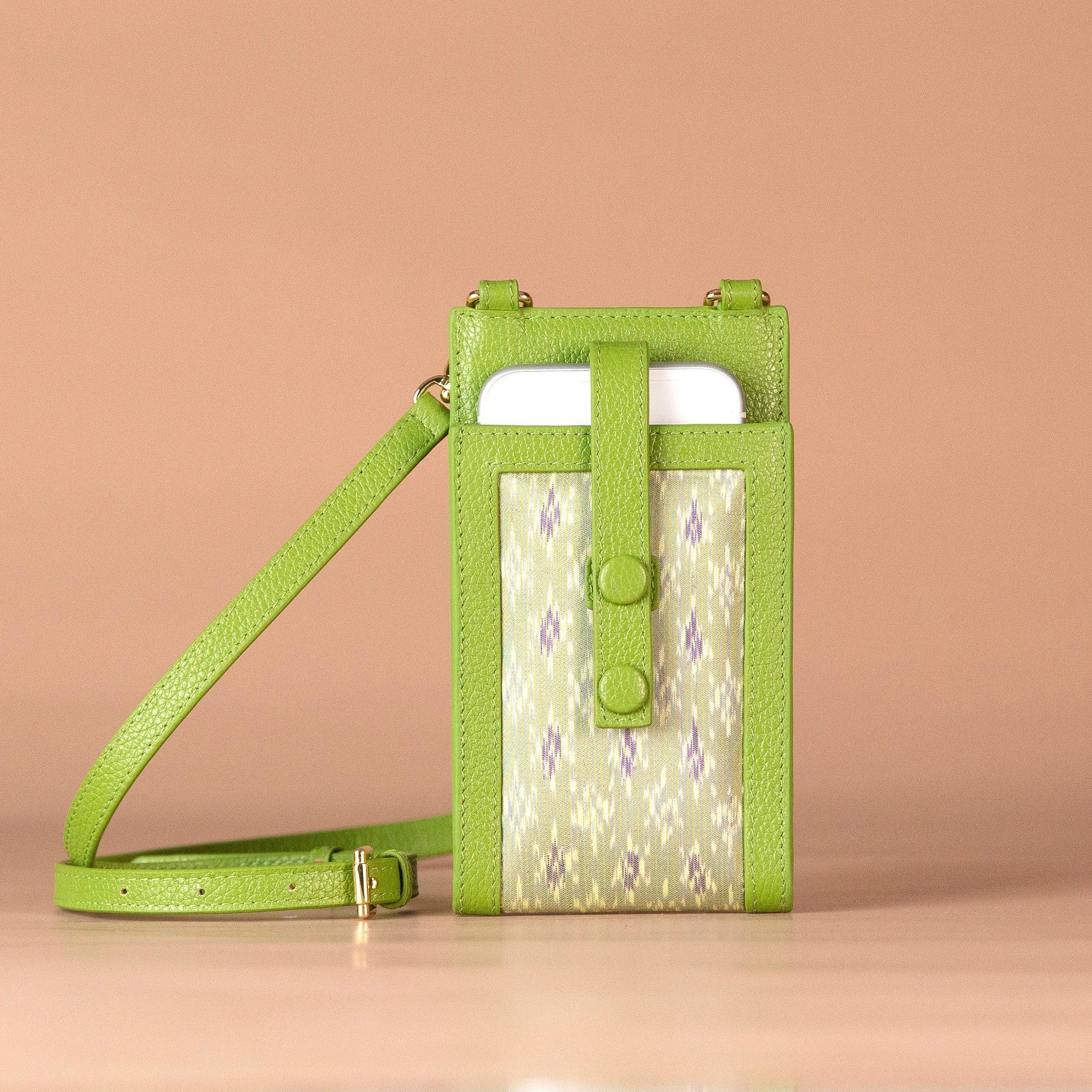 Phone Bag - Lime Green Mudmee (P16) - Chaksarn